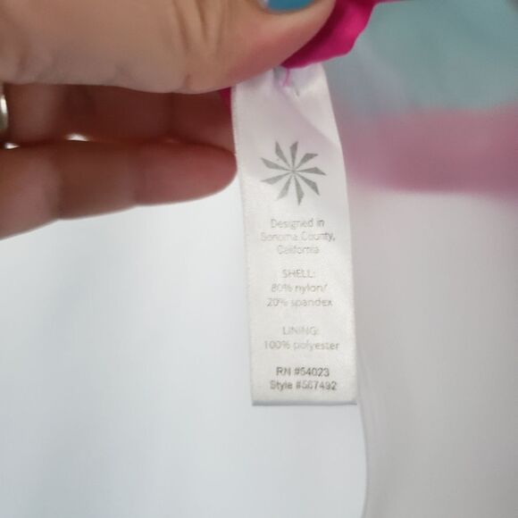 Athleta Paisley Pattern Bikini Swim Top size M - Picture 3 of 4